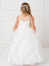 Girls Multi Color Illusion Neckline Lace Applique Trim Pageant Dress 2-12 - SophiasStyle.com